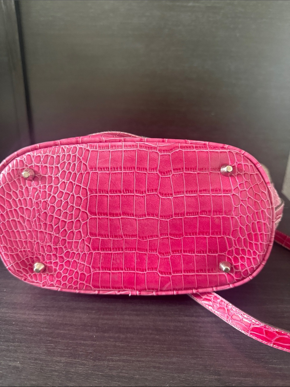 Nine West Pink Trim Neutral Tote Bag with Crossbody Strap - Picture 4 of 6